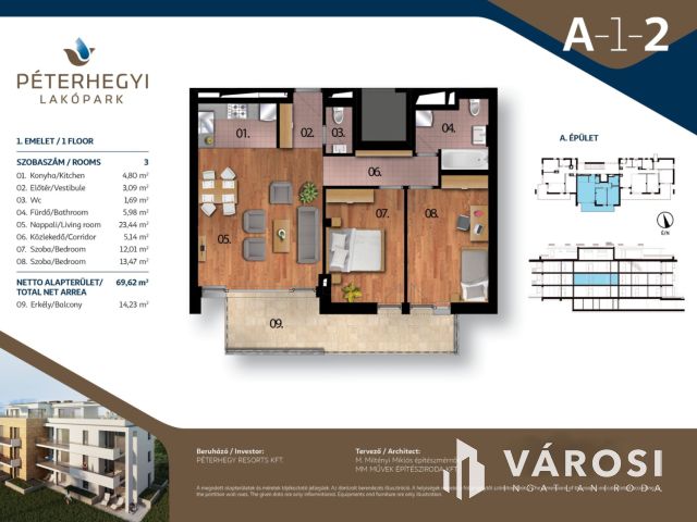Kulcsrakész lakás Péterhegyen A-1-2